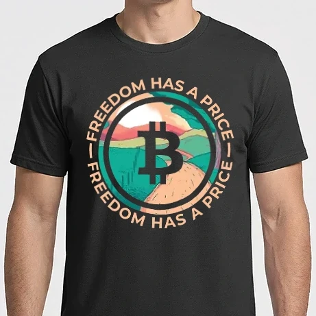 Férfi Imperial póló - A szabadságnak ára van Bitcoin