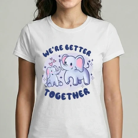 Női Imperial póló - We're Better Together Elefántos