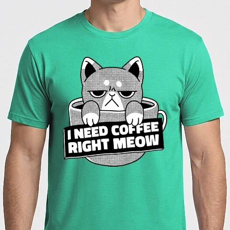 Férfi Imperial póló - I need Coffee Right Meow