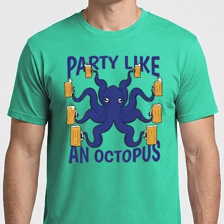 Férfi Imperial póló - Party Like An Octopus