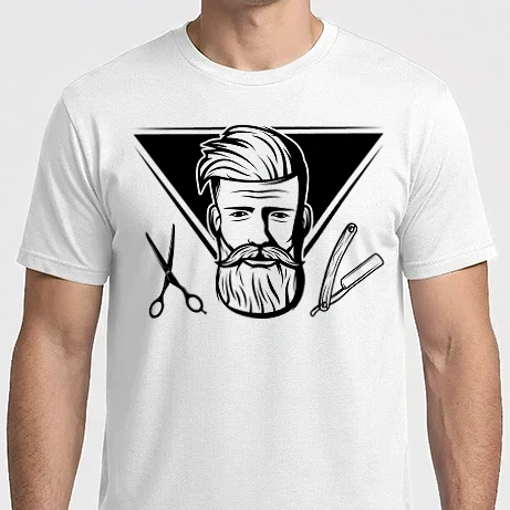 Férfi Imperial póló - Barber minta