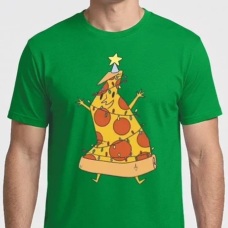 Férfi Imperial póló - Pizza Karácsonyfa