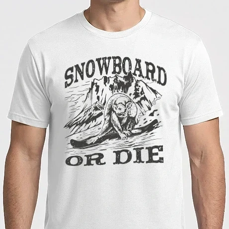 Férfi Imperial póló - Snowboardos Majom