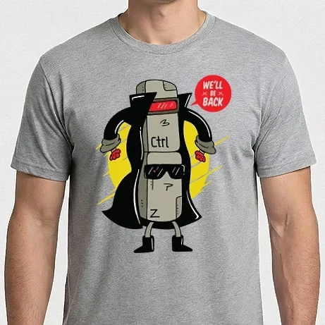 Férfi Imperial póló - Ctrl Z Terminátor Paródia