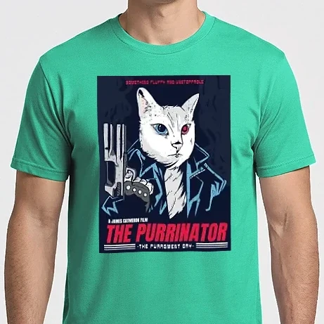 Férfi Imperial póló - The Purrinator Cica