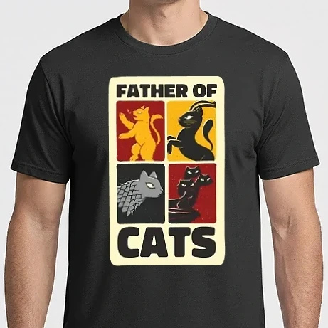 Férfi Imperial póló - Father of Cats Game of Thrones paródia