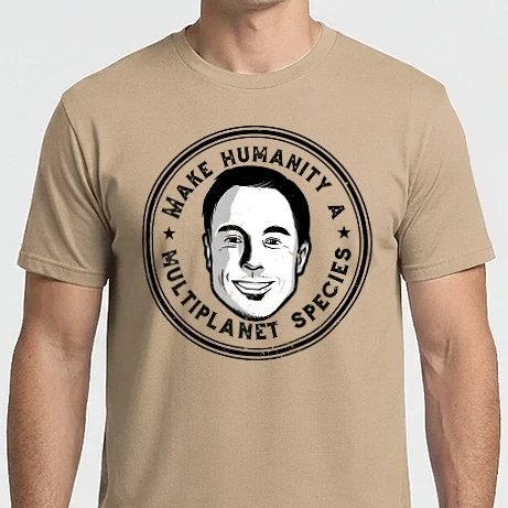 Férfi Imperial póló - Make humanity a Multiplanet species Elon Musk
