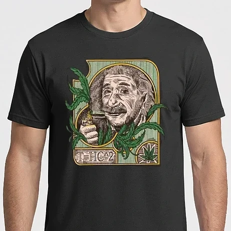 Férfi Imperial póló - Einstein Marijuana THC
