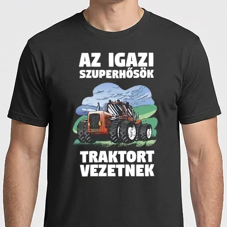 Férfi Imperial póló - Az igazi szuperhősök traktort vezetnek