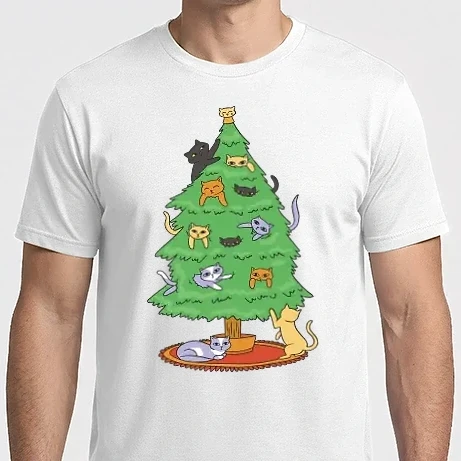 Férfi Imperial póló - Cicás Karácsonyfa