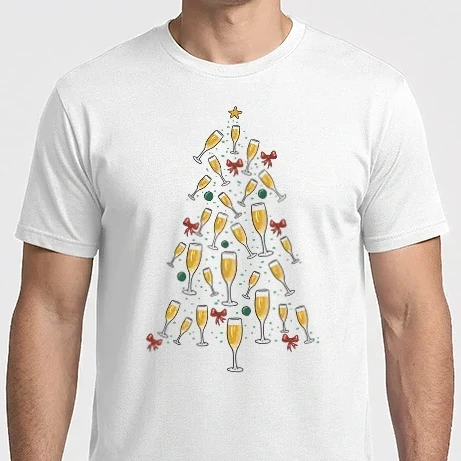 Férfi Imperial póló - Pezsgős Karácsonyfa