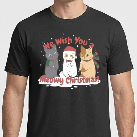 Férfi Imperial póló - We wish You a Meowy Christmas