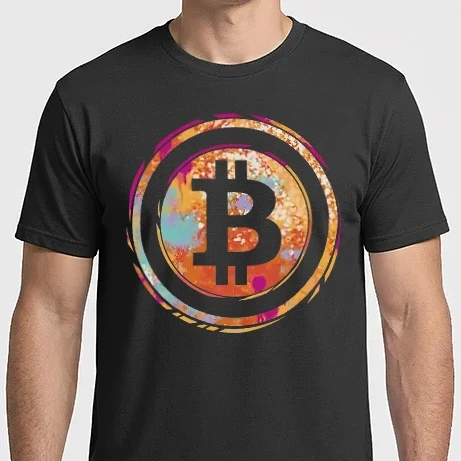 Férfi Imperial póló - Bitcoin Watercolor
