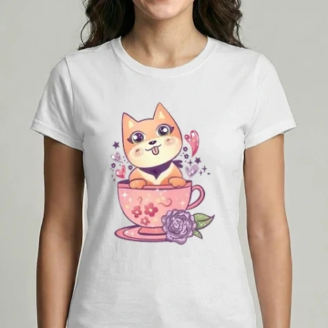 Női Imperial póló - Cuki Anime Kutya