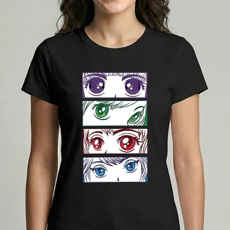 Női Imperial póló - Anime Lány szemek Pop art