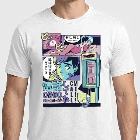 Férfi Imperial póló - Anime Vaporwave Képregény
