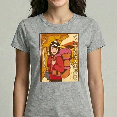 Női Imperial póló - Anime Túrázó Lány