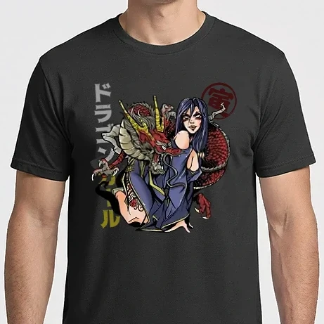 Férfi Imperial póló - Szexi Anime Sárkány