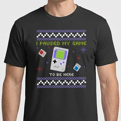 Férfi Imperial póló - I paused my game to be here - Csúnya pulcsis Gamer