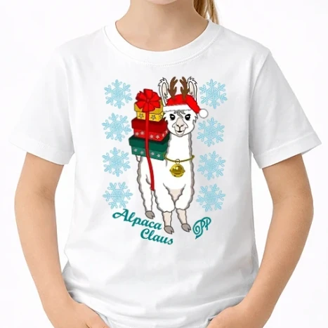 Uniszex gyerek Póló - Alpaca Claus