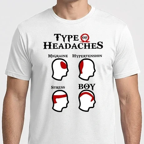 Férfi Imperial póló - God of War - Type of Headaches