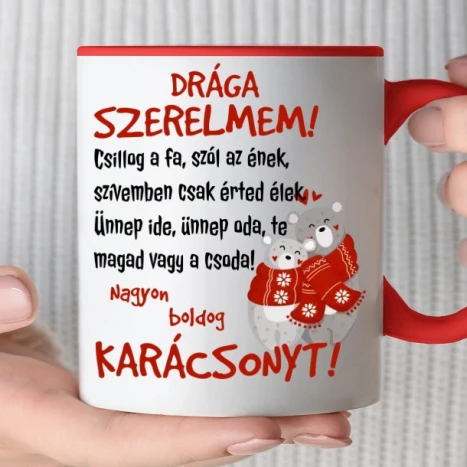 Színes bögre - Boldog karácsonyt szerelmem