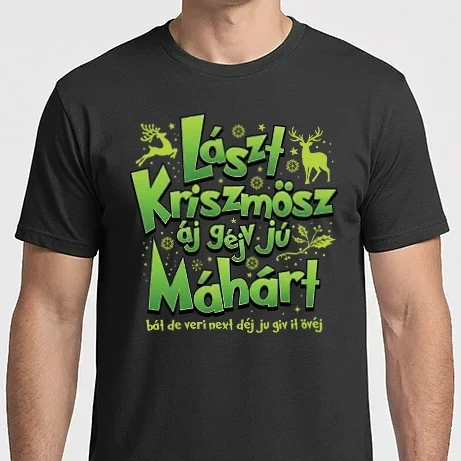 Férfi Imperial póló - Fonetikus dalszöveg Lászt Kriszmösz
