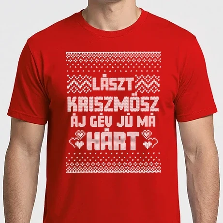Férfi Imperial póló - Karácsonyi csúnya pulcsi Lászt Kriszmösz