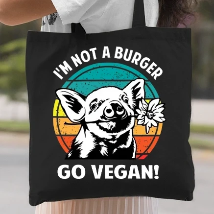 Vászontáska - I'm not a burger - Go vegan!