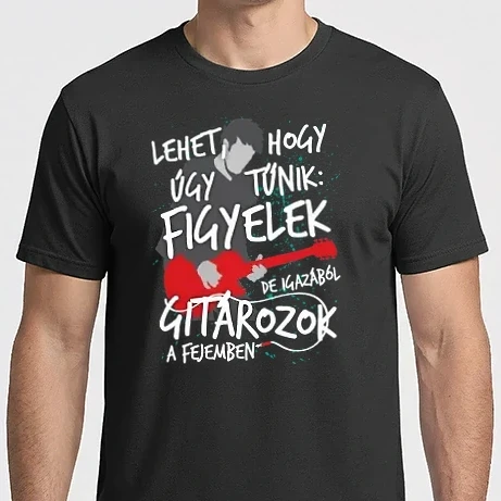 Férfi Imperial póló - Nem figyelek gitáros