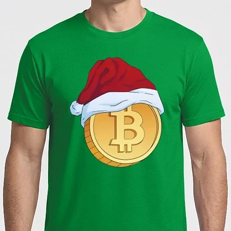 Férfi Imperial póló - Karácsonyi bitcoin
