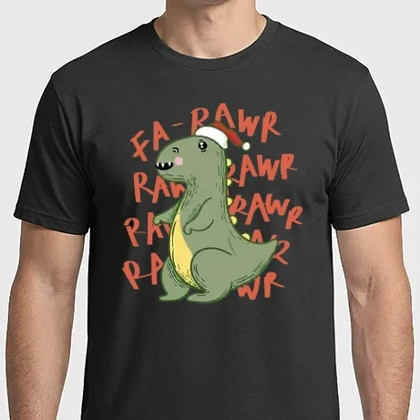 Férfi Imperial póló - Karácsonyi T-rex