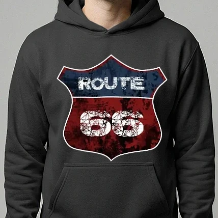 Férfi kapucnis pulóver - ROUTE 66