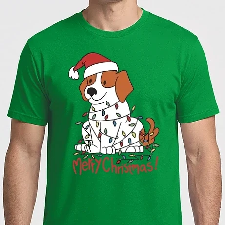 Férfi Imperial póló - Karácsonyi beagle