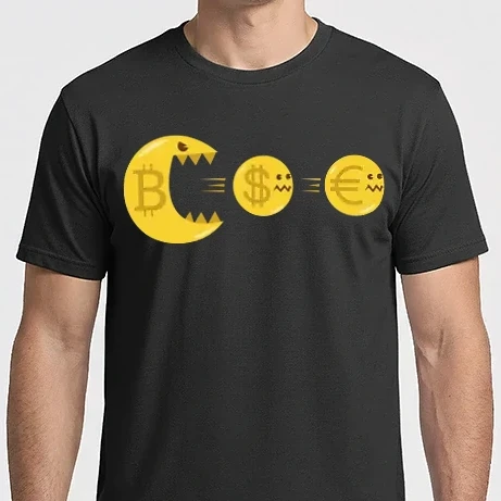 Férfi Imperial póló - Bitcoin pacman