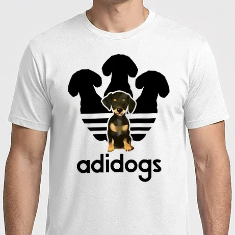 Férfi Imperial póló - Adidogs Tacskó - fekete