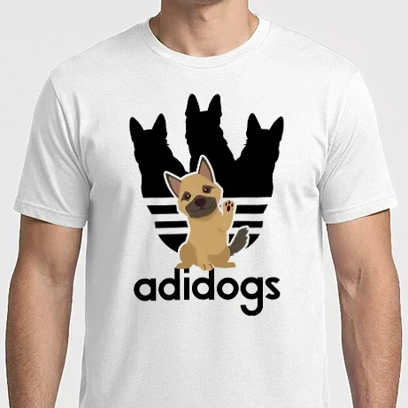 Férfi Imperial póló - Adidogs Németjuhász - fekete