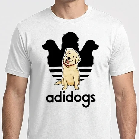 Férfi Imperial póló - Adidogs Golden retriever - fekete