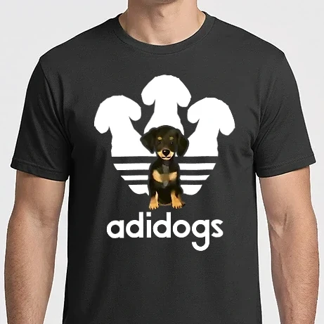 Férfi Imperial póló - Adidogs Tacskó - fehér