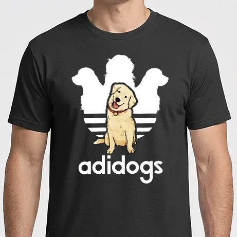 Férfi Imperial póló - Adidogs Golden retriever - fehér