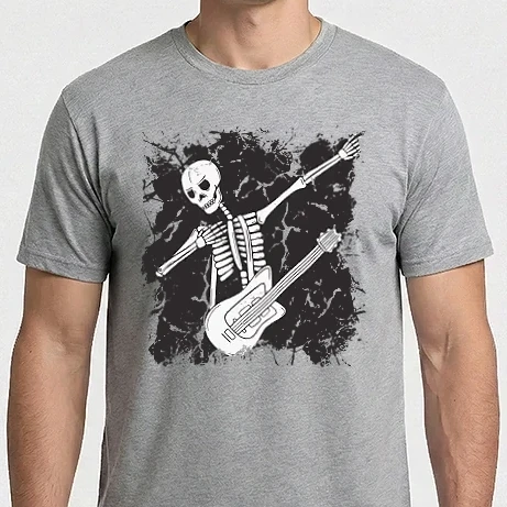 Férfi Imperial póló - Csontváz gitárral