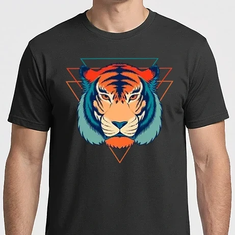 Férfi Imperial póló - Színes tigris fej