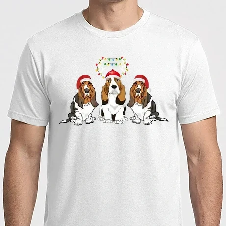 Férfi Imperial póló - Mikulás sapkás Basset Hound