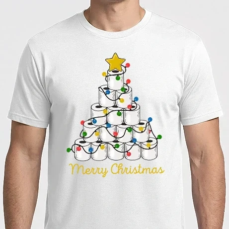 Férfi Imperial póló - Wc papír karácsonyfa