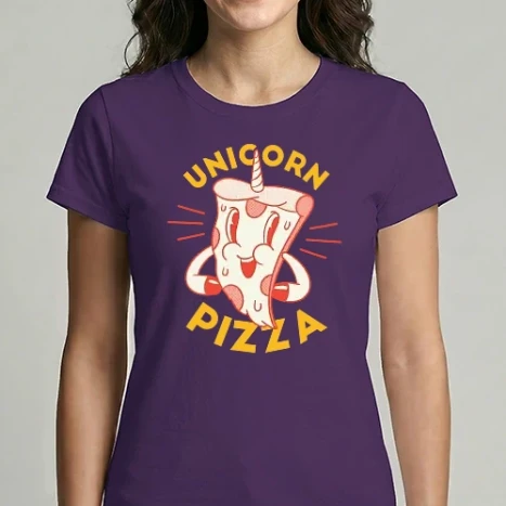 Női Imperial póló - Unikornis Pizza