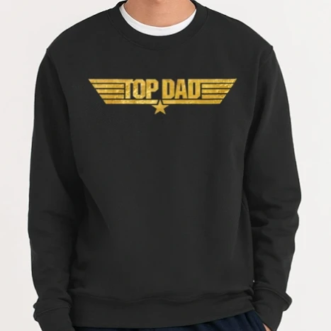 Férfi kerek nyakú pulóver - Top Dad Gold - RC