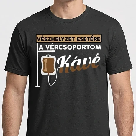 Férfi Imperial póló - Kávé a vércsoportom