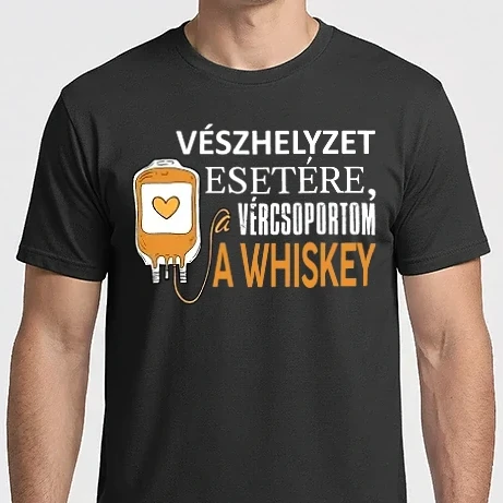Férfi Imperial póló - Vészhelyzet esetére a vércsoportom a Whiskey