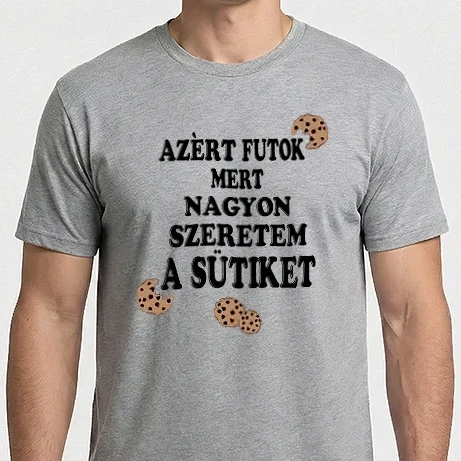 Férfi Imperial póló - Azért futok, mert nagyon szeretem a sütiket