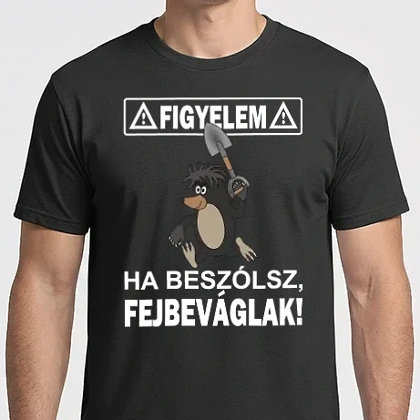 Férfi Imperial póló - Figyelem Beszólsz Fejbeváglak
